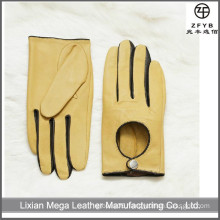 Women's driving leather gloves with lamb leather